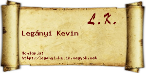 Legányi Kevin névjegykártya